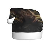 BROLEO Joli chapeau de Noël imprimé petit monstre pour adulte, accessoire de qualité doux, léger et moelleux