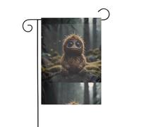 BROLEO Joli petit monstre imprimé mât de drapeau de jardin extérieur décoration de cour mode 30,5 x 45,7 cm