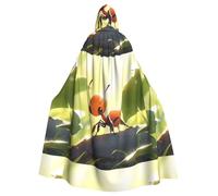 BROLEO Jolie cape à capuche pour adulte avec imprimé petite fourmi, sans fermeture éclair, confortable pour les fêtes costumées