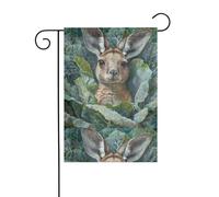 BROLEO Kangourou dans le chou imprimé quatre saisons drapeau de jardin décoration cour 30,5 x 45,7 cm