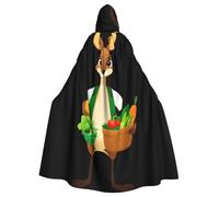 BROLEO Kangourou Shopping Imprimés Halloween Cape à capuche pour adulte pour fêtes costumées et événements à thème