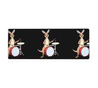 BROLEO Kangourou Tapis de souris extra large pour jouer de la batterie, clavier de jeu antidérapant, version épaisse, 30,5 x 80 cm