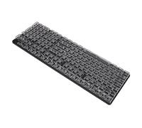 BROLEO Keycaps Transparents Hauteur de l'ASFC Installation Facile Keycaps de Clavier Mécanique Résistant à l'usure pour Clavier à 68 Touches (Lettres Noires Blanches)