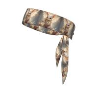 BROLEO Kind Little Rabbit Angel Foulard de sport, absorbant la transpiration et respirant, bandeau de mouvement, foulard double face