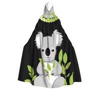 BROLEO Koala From The Weeds Prints Cape à capuche pour adulte sans fermeture éclair, confortable pour les fêtes costumées