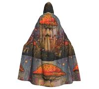 BROLEO Ladybug Under Champignon Impression Halloween Adulte Cape à Capuche Hommes et Femmes Vêtements Mantele Jeu de rôle