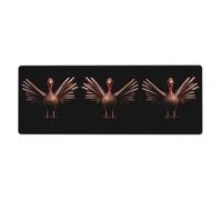BROLEO Leonardo_Vision_XL_Turkey_With_Wings_Spread_3 Tapis de souris imprimé extra large Forte adhérence, durable, bord de verrouillage précis 30,5 x 80 cm