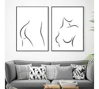 BROLEO Ligne abstraite dessiner corps femmes mur Art toile images nues affiches minimalistes et impression pour salon pour décor/pas de cadre