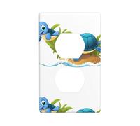 BROLEO Little Blue Turtle in The Ocean Panneau mural décoratif pour zones résidentielles et commerciales 11,4 x 7 cm