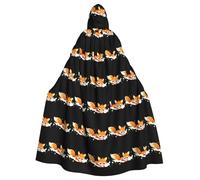 BROLEO Little Fox Flying In The Starry Sky Prints Cape à capuche pour adulte sans fermeture éclair, confortable pour les fêtes costumées