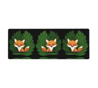 BROLEO Little Fox In The Forest Tapis de souris extra large avec forte adhérence, durable, bord de verrouillage précis 30,5 x 80 cm