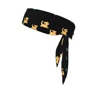 BROLEO Little Golden Retriever chassant les ballons - Foulard de sport, absorbant la transpiration et respirant, bandeau de mouvement, foulard double face