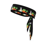 BROLEO Little Grey Rabbit Potager Foulard de sport absorbant la transpiration et respirant, bandeau de mouvement, foulard double face