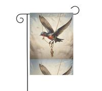 BROLEO Little hirondelles Impression balançoire mât de drapeau extérieur cour décoration double face 30,5 x 45,7 cm