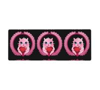 BROLEO Little Monster In The Wreath Tapis de souris extra large avec forte adhérence, durable, bord de verrouillage précis 30,5 x 80 cm