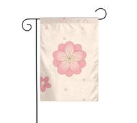 BROLEO Little Pink Cherry Blossoms - Mât de drapeau de jardin - Décoration de cour extérieure - Tendance - 30,5 x 45,7 cm