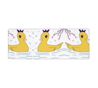 BROLEO Little Yellow Duck Print Tapis de souris extra large Forte adhérence, durable, bord de verrouillage précis 30,5 x 80 cm