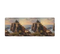 BROLEO Looking Out to Sea Tapis de souris extra large, clavier de jeu antidérapant pour ordinateur de bureau, version épaisse, 30,5 x 80 cm