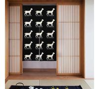 BROLEO Lot de 2 rideaux en tissu avec imprimé « Little Sheep on the lace bridge » - 86,4 x 142,2 cm - Tissu lisse et ne se froisse pas facilement