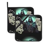 BROLEO Lot de 2 tapis de casserole carrés avec impression Wicked Witch, isolés, épais, imperméables, faciles à nettoyer