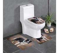 BROLEO Lot de 3 tapis de sol antidérapants avec impression Border Collie pour un confort ultime