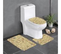 BROLEO Lot de 3 tapis de sol antidérapants avec impression labyrinthe au trésor pour un confort ultime, salle de bains principale