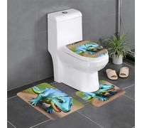 BROLEO Lot de 3 tapis de sol antidérapants avec joli petit dinosaure pour un confort ultime, salle de bain Master Bathrooms