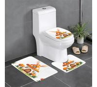 BROLEO Lot de 3 tapis de sol antidérapants avec oreilles de lapin et champignon pour un confort ultime, salle de bain Master Bathrooms