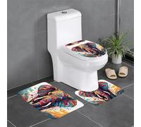 BROLEO Lot de 3 tapis de sol antidérapants et durables avec impression éléphant coloré