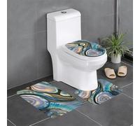 BROLEO Lot de 3 tapis de sol antidérapants et durables avec impression nacre d'ormeau
