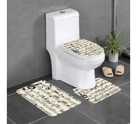 BROLEO Lot de 3 tapis de sol antidérapants et durables Motif notes de musique vintage