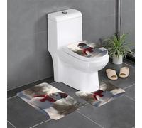 BROLEO Lot de 3 tapis de sol antidérapants et durables Motif petit bonhomme de neige dans la forêt