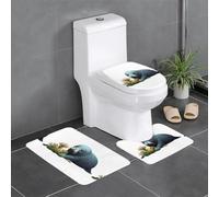 BROLEO Lot de 3 tapis de sol antidérapants Motif bébé morse à côté d'un tapis de salle de bain imprimé corail pour un confort ultime, Master Bathrooms