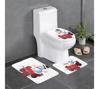 BROLEO Lot de 3 tapis de sol antidérapants Motif bonhomme de neige sur chariot pour un confort ultime