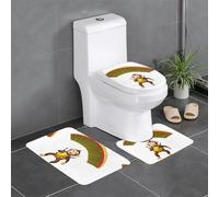 BROLEO Lot de 3 tapis de sol antidérapants Motif singe parapente Tapis de salle de bain pour un confort ultime