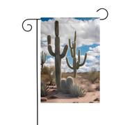 BROLEO Lot de 30,5 x 45,7 cm - Impression cactus - Mât de drapeau de jardin extérieur - Décoration tendance