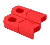 BROLEO Lot de 4 capuchons de protection pour pédalier de vélo de montagne pour protéger et coiffer vos manivelles pour VTT (rouge)