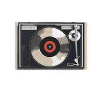 BROLEO Lot de 6 sets de table vintage imprimés de disques vinyles 30,5 x 45,7 cm - Sets de table résistants à la chaleur pour la maison et la cuisine