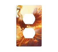 BROLEO Magnifique panneau mural à double prise avec impression Phoenix - Résistante aux chocs et durable - 11,4 x 7 cm
