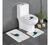 BROLEO Master Bathrooms Lot de 3 tapis de sol antidérapants avec pelote de fil sur la neige pour un confort ultime
