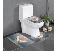 BROLEO Master Bathrooms Lot de 3 tapis de sol antidérapants Motif diamants dans la coquille pour un confort ultime