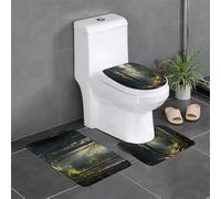 BROLEO Master Bathrooms Lot de 3 tapis de sol antidérapants Motif forêt de séquoia californien pour un confort ultime