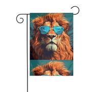 BROLEO Mât de drapeau de jardin avec impression du Roi Lion - Décoration de cour extérieure - 30,5 x 45,7 cm