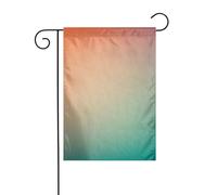 BROLEO Mât de drapeau de jardin avec impression orange dégradé 30,5 x 45,7 cm