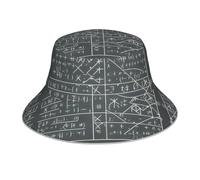 BROLEO Maths Geometry Geek Calculus Prints Chapeau bob réfléchissant léger, respirant, pliable pour homme et femme Noir
