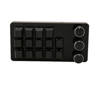 BROLEO Mini clavier personnalisé, clavier macro programmable, 14 touches, 3 boutons, câble USB de 1 m pour l'édition