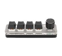 BROLEO Mini clavier USB à 4 touches, connexion en mode double, clavier PC, commutateur bleu général pour ordinateur
