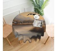BROLEO Nappe circulaire de 152,4 cm avec impression de canards sauvages - Imperméable et résistante aux taches - Convient pour les restaurants