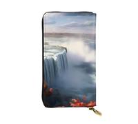 BROLEO Niagara Falls Portefeuille long en cuir pour filles et femmes à la mode - Durable, élégant et fonctionnel, Noir , Taille unique