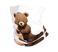 BROLEO Ours creusant un gâteau imprimé extérieur multifonctionnel foulard de sport respirant absorbant la transpiration convient aux hommes et aux femmes
